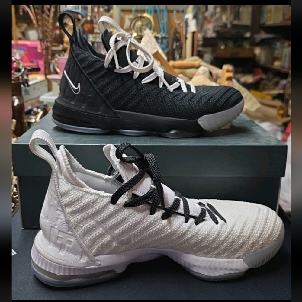 NIKE LEBRON XVI (GS) EQUALITY US SZ 6.5Y WHITE /BLACK AQ2465 100